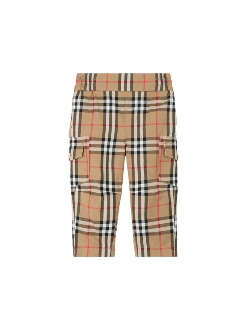 Burberry Kids Cargohose mit Vintage-Check - Nude von Burberry Kids