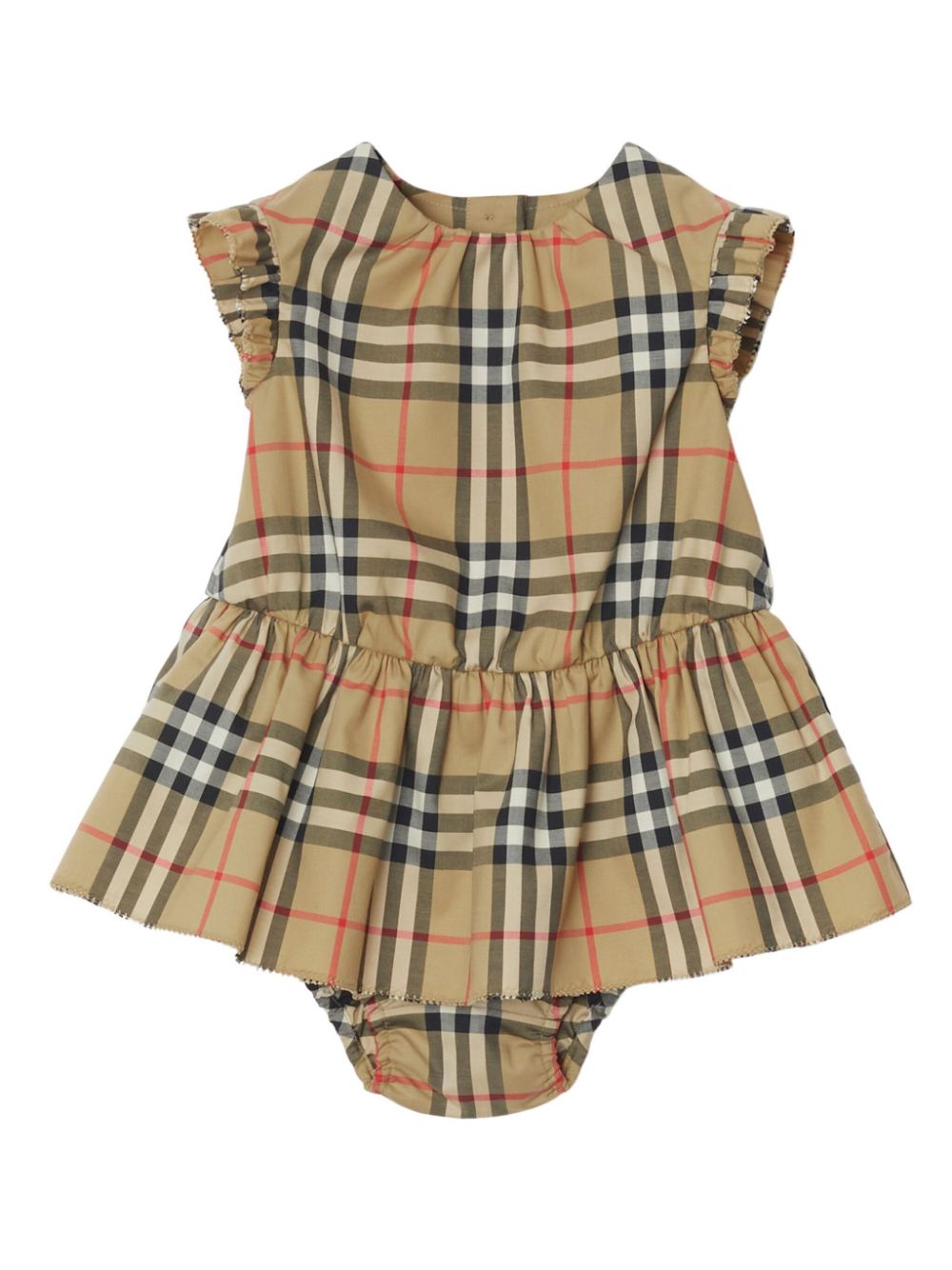 Burberry Kids Kleid mit House-Check - Nude von Burberry Kids