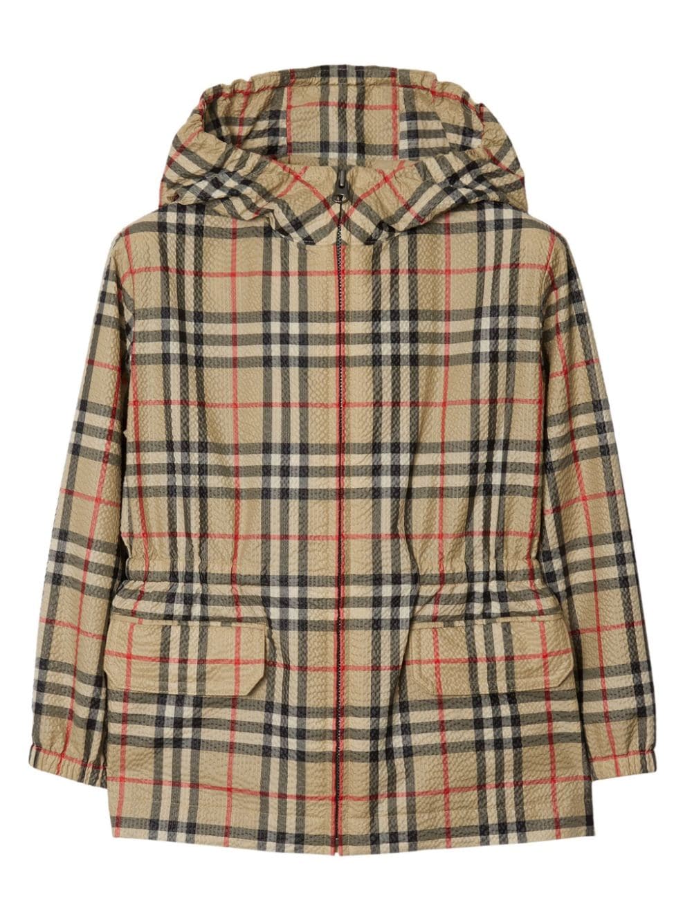 Burberry Kids Kapuzenjacke mit Vintage-Check - Nude von Burberry Kids