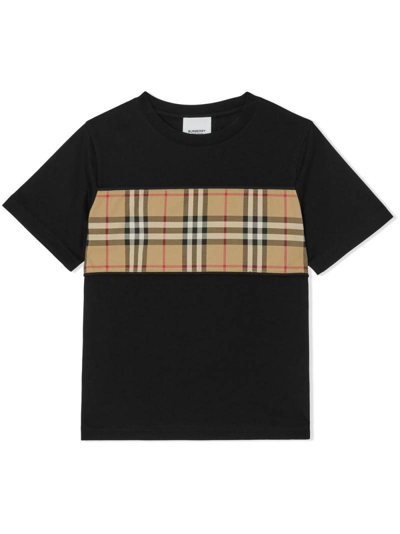 Burberry Kids T-Shirt mit Vintage-Check - Schwarz von Burberry Kids