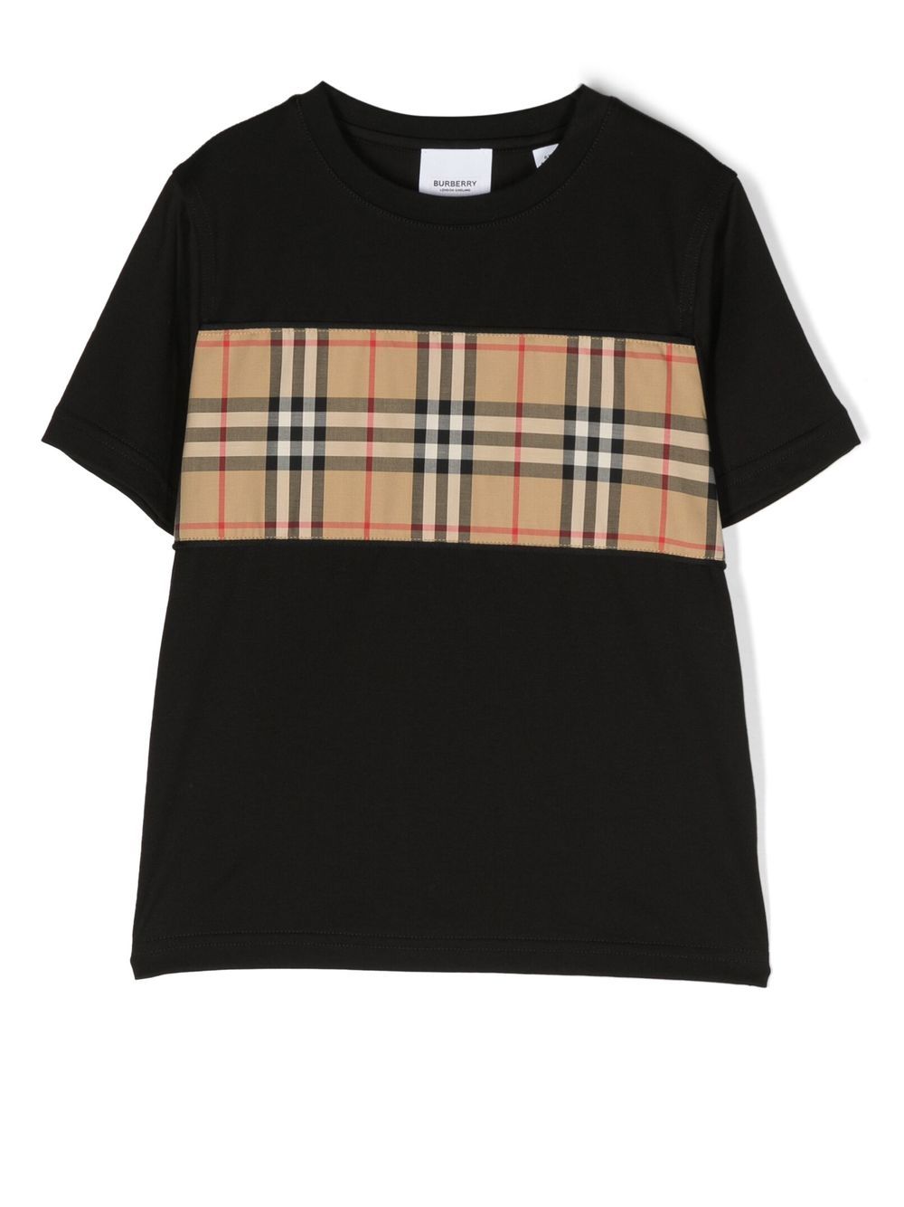 Burberry Kids T-Shirt mit Vintage-Check - Schwarz von Burberry Kids