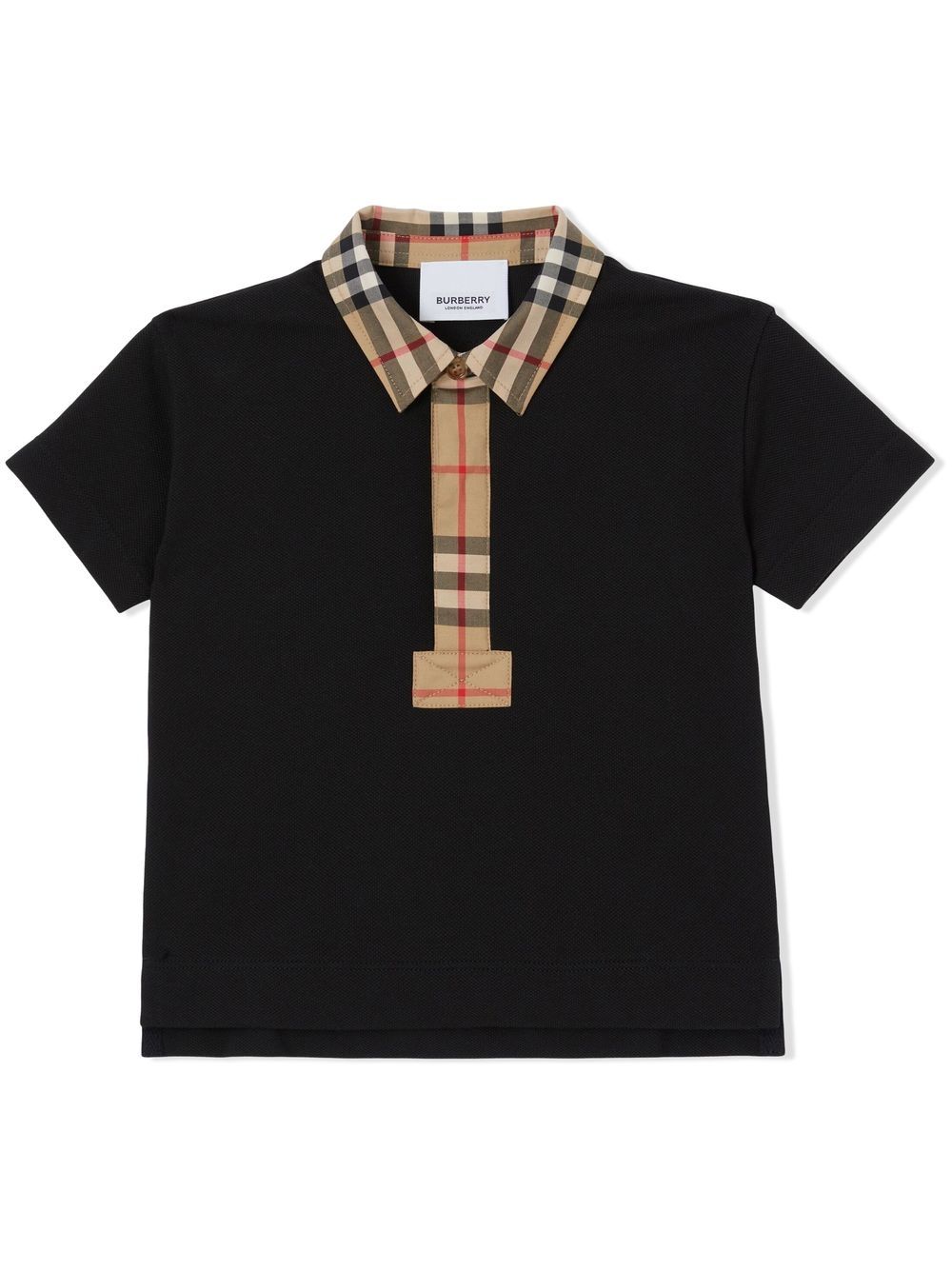 Burberry Kids Poloshirt mit Vintage-Check - Schwarz von Burberry Kids