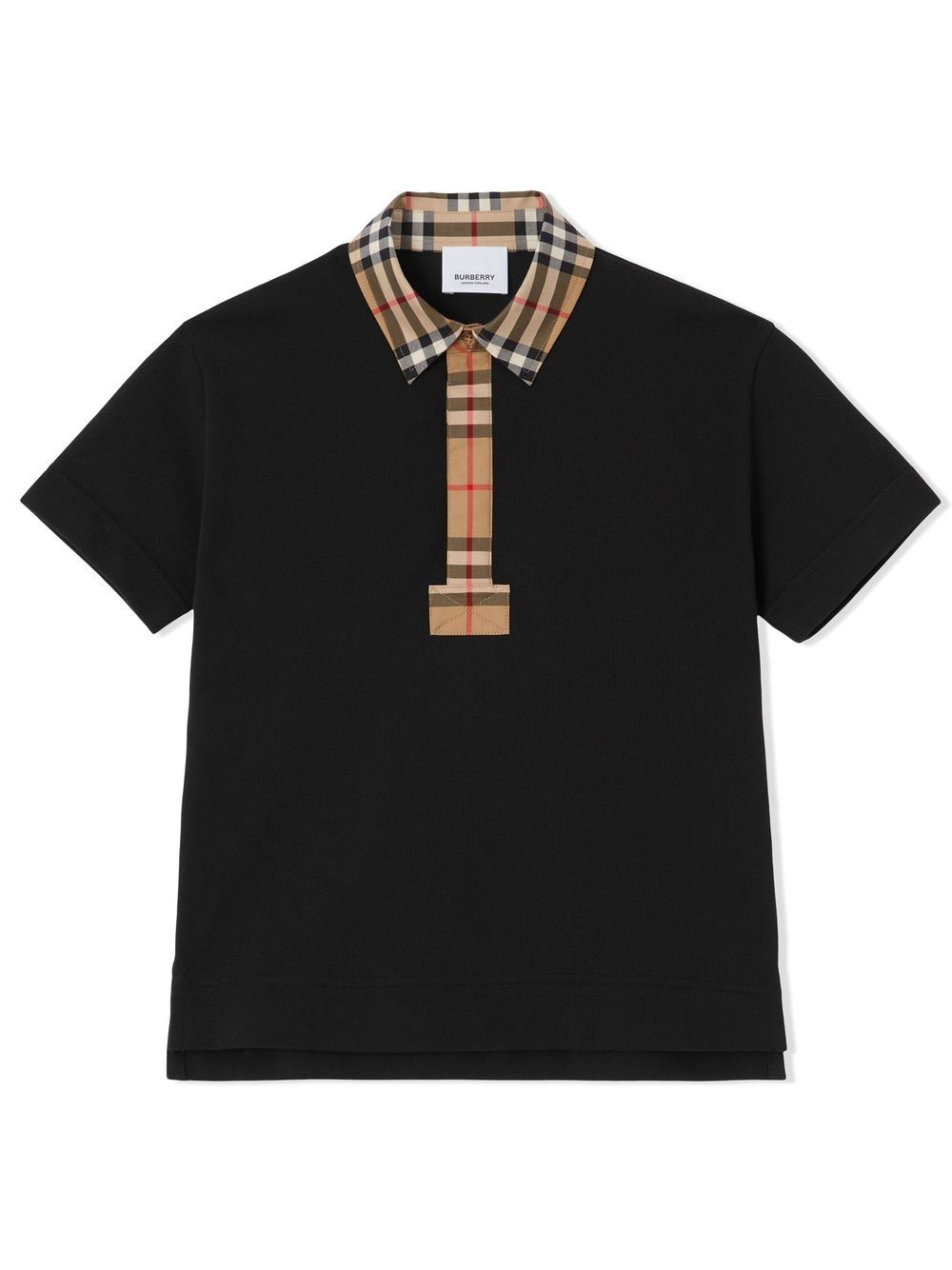 Burberry Kids Poloshirt mit Vintage-Check - Schwarz von Burberry Kids