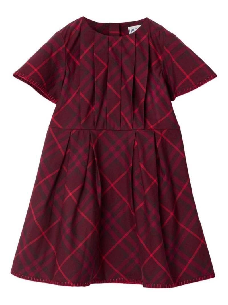 Burberry Kids Kleid mit Karomuster - Rot von Burberry Kids