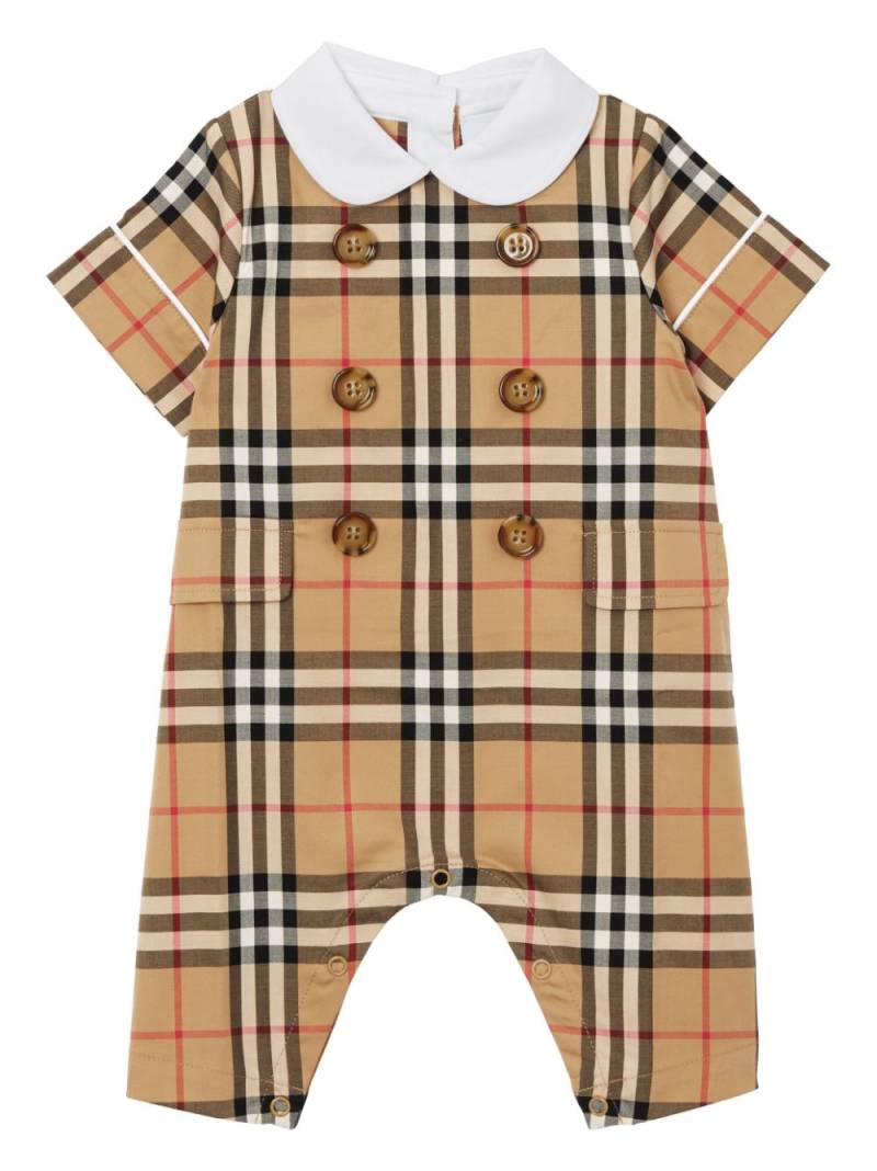 Burberry Kids Strampler mit Karomuster - Braun von Burberry Kids