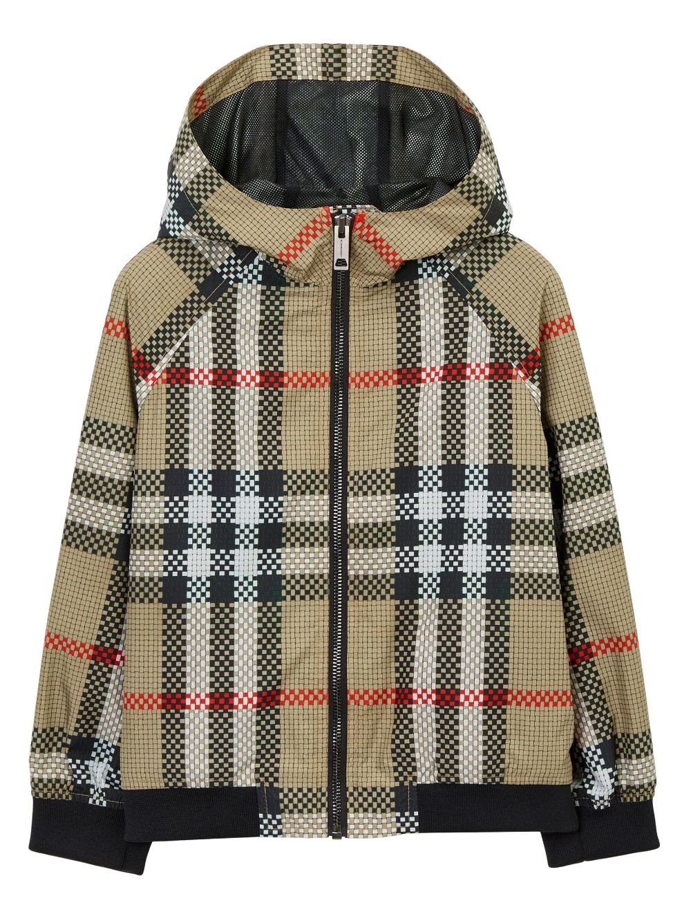 Burberry Kids Kapuzenjacke mit Karomuster - Nude von Burberry Kids