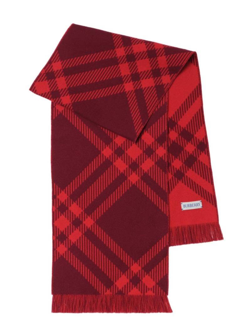 Burberry Kids Karierter Schal - Rot von Burberry Kids