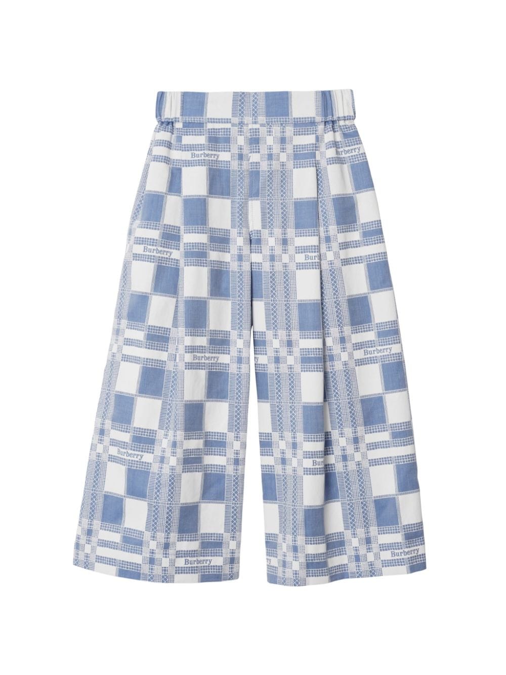 Burberry Kids Weite Hose mit Karomuster - Blau von Burberry Kids