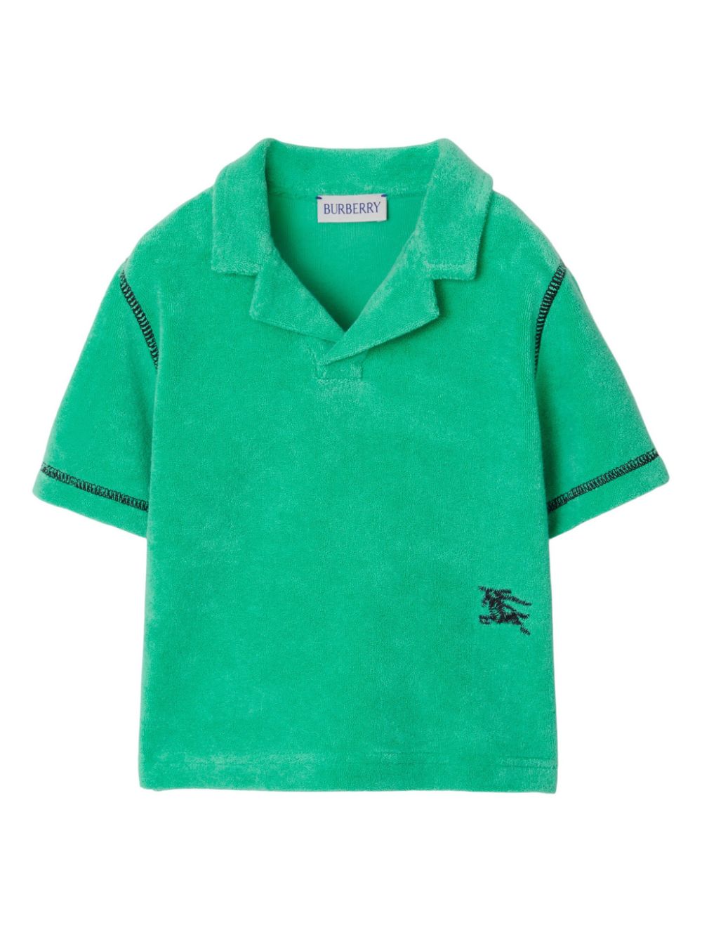 Burberry Kids Poloshirt aus Frottee - Grün von Burberry Kids