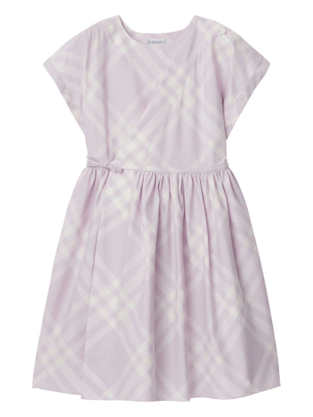 Burberry Kids Kariertes Empire-Kleid - Violett von Burberry Kids