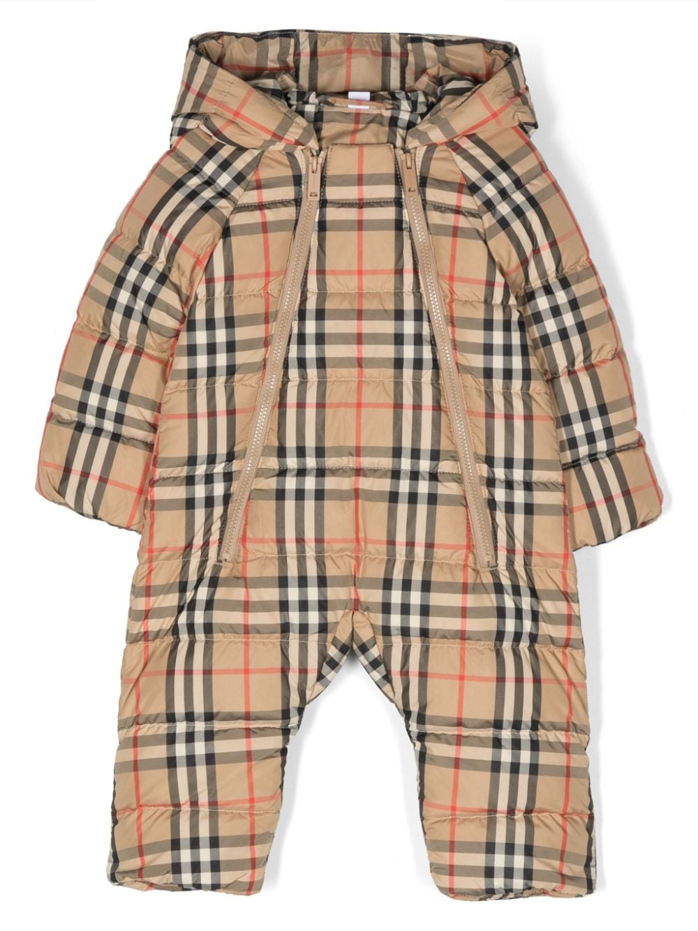 Burberry Kids Overall mit Check - Nude von Burberry Kids