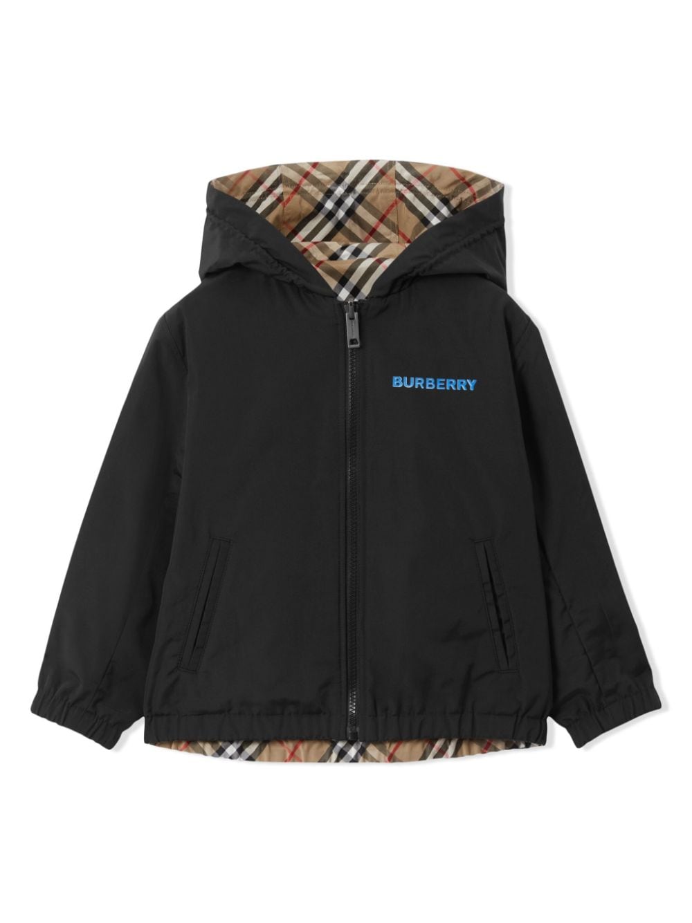 Burberry Kids Kapuzenjacke mit Illustrations-Print - Schwarz von Burberry Kids