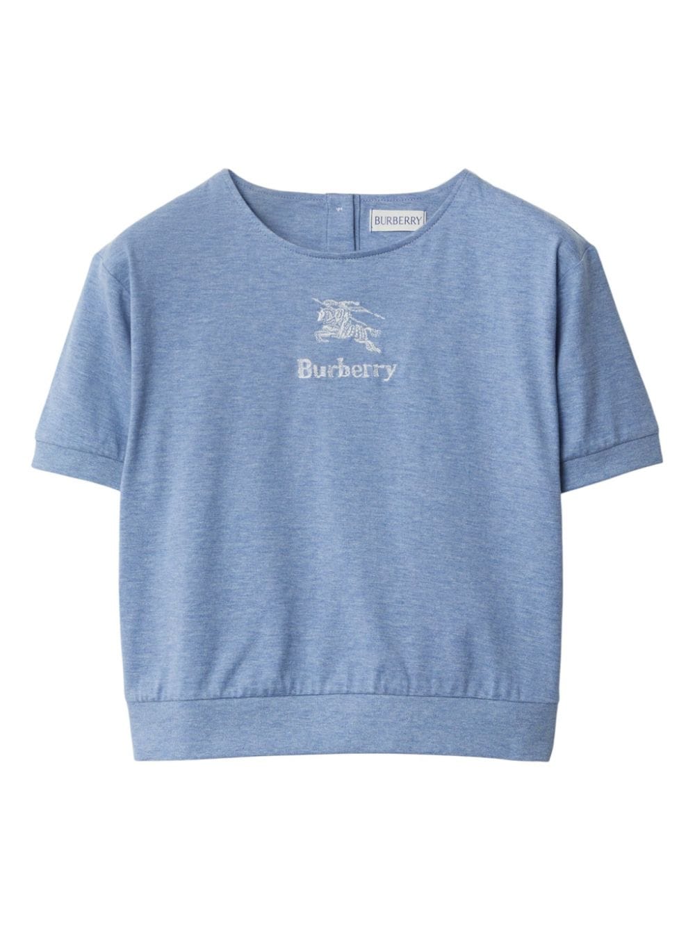 Burberry Kids T-Shirt mit Logo-Stickerei - Blau von Burberry Kids