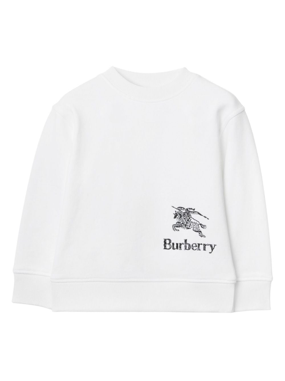 Burberry Kids Sweatshirt mit Logo-Stickerei - Weiß von Burberry Kids