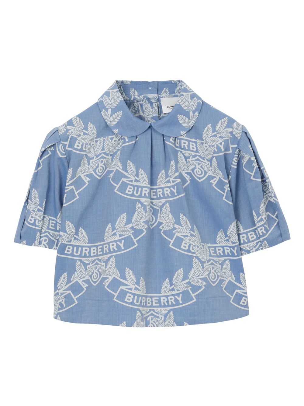 Burberry Kids Chambray-Bluse mit Print - Blau von Burberry Kids