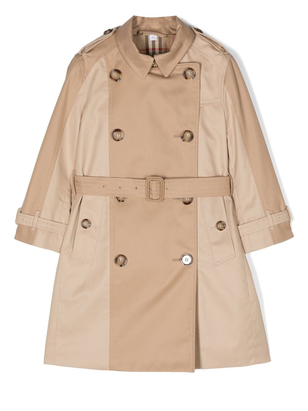 Burberry Kids Trenchcoat mit Kontrasteinsätzen - Nude von Burberry Kids