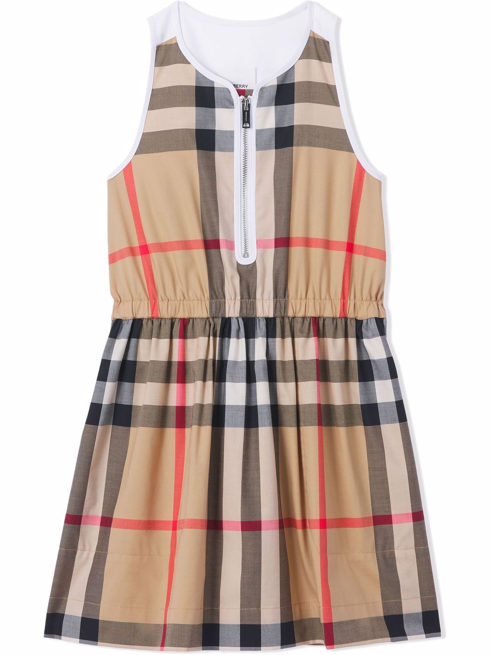 Burberry Kids Kariertes Kleid - Nude von Burberry Kids