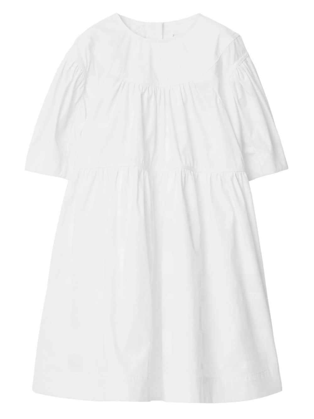 Burberry Kids Gestuftes Kleid - Weiß von Burberry Kids