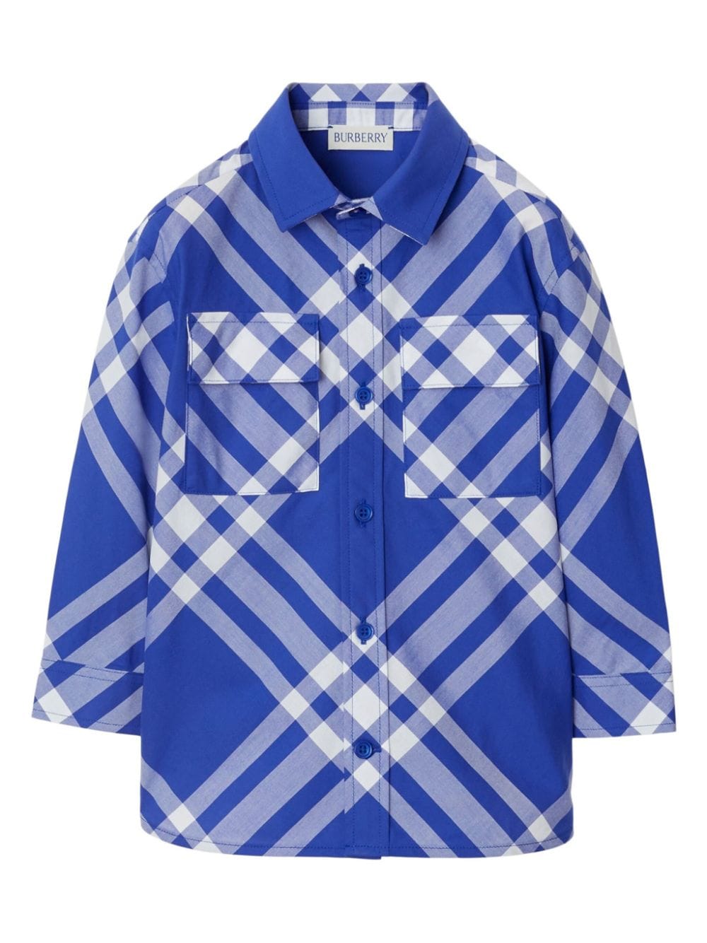 Burberry Kids Kariertes Hemd - Blau von Burberry Kids