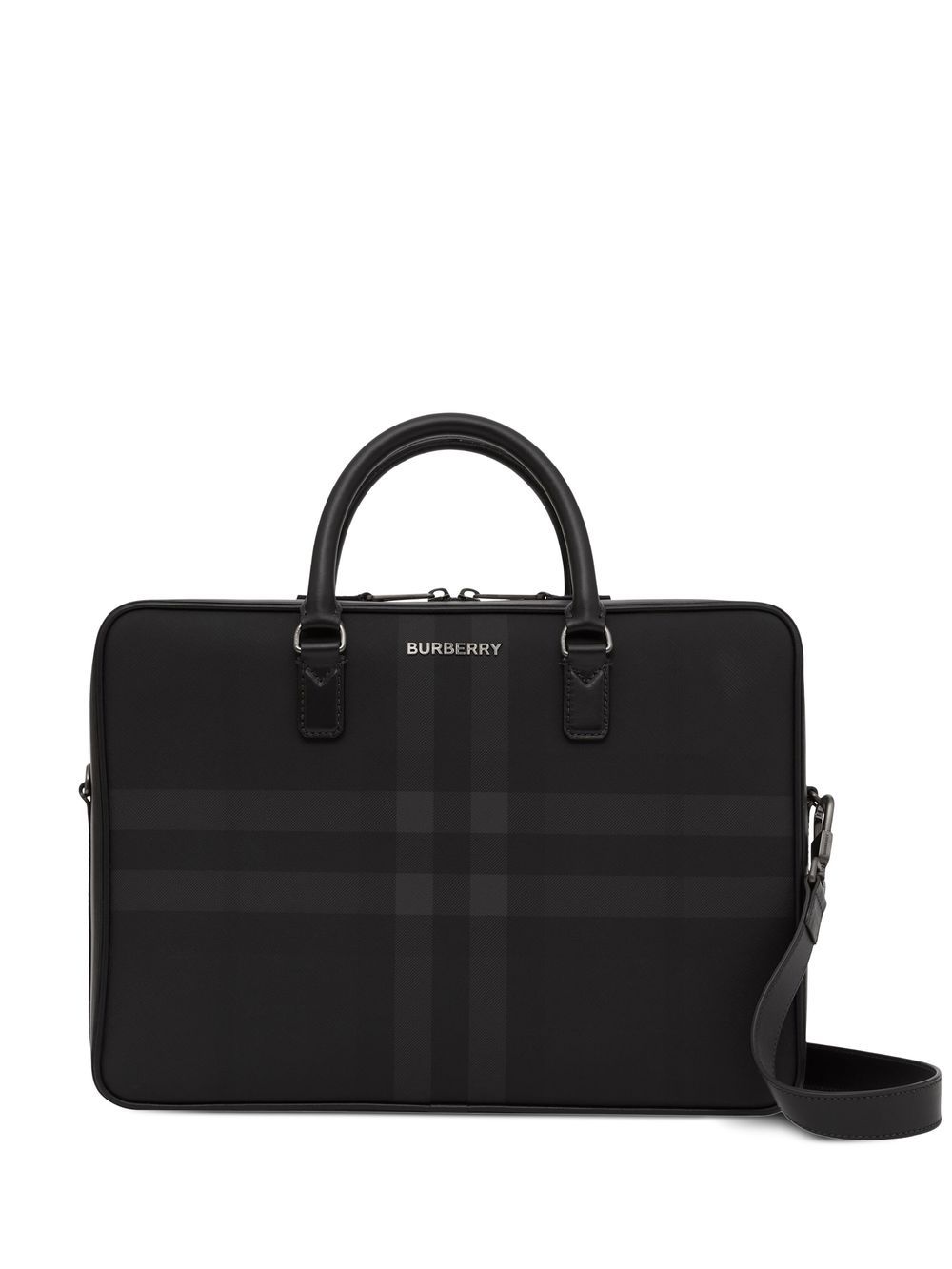 Burberry Aktentasche mit Check - Schwarz von Burberry