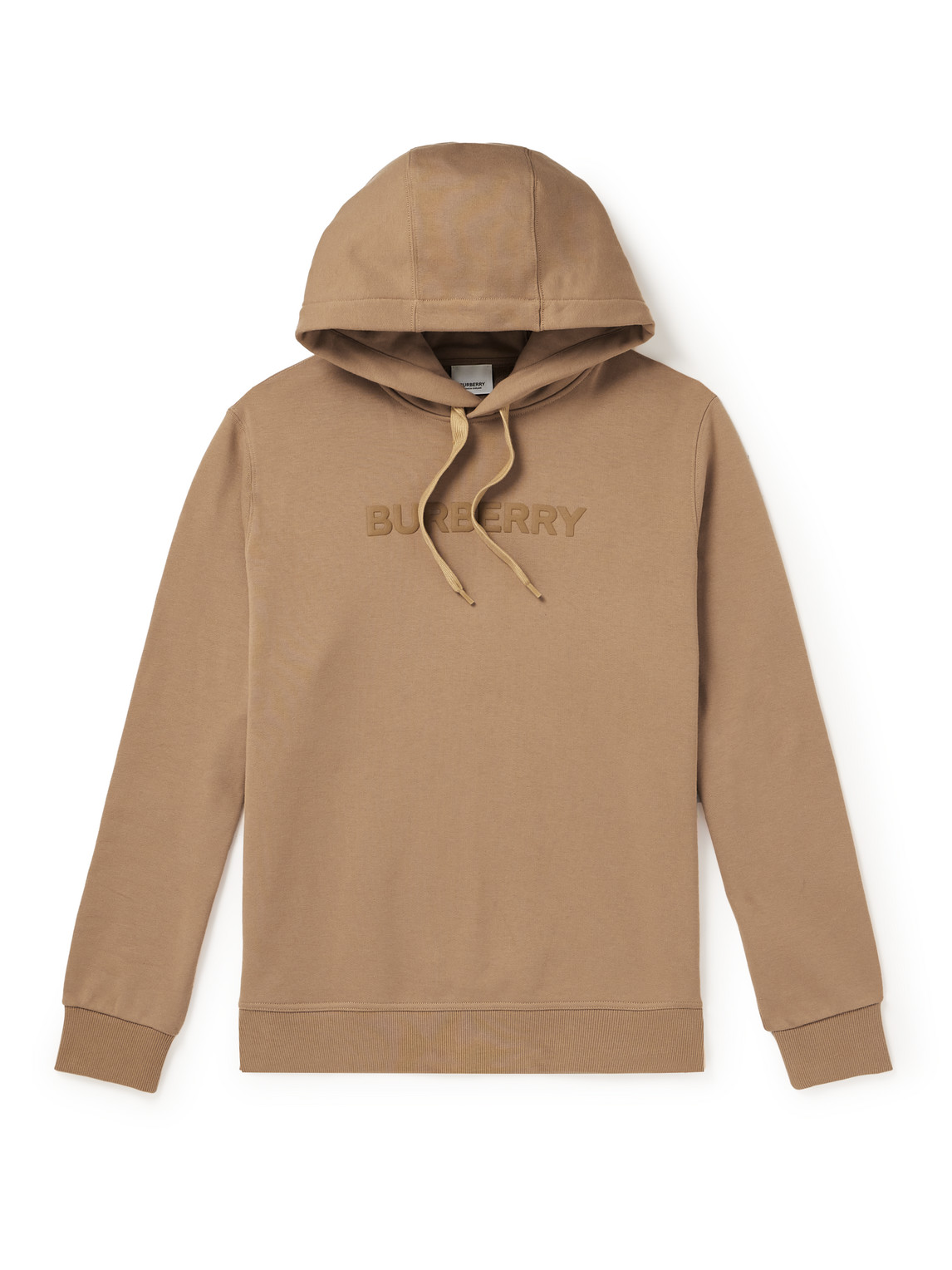 Burberry - Ansdell Logo-Print Cotton-Jersey Hoodie - Men - Neutrals - XS von Burberry