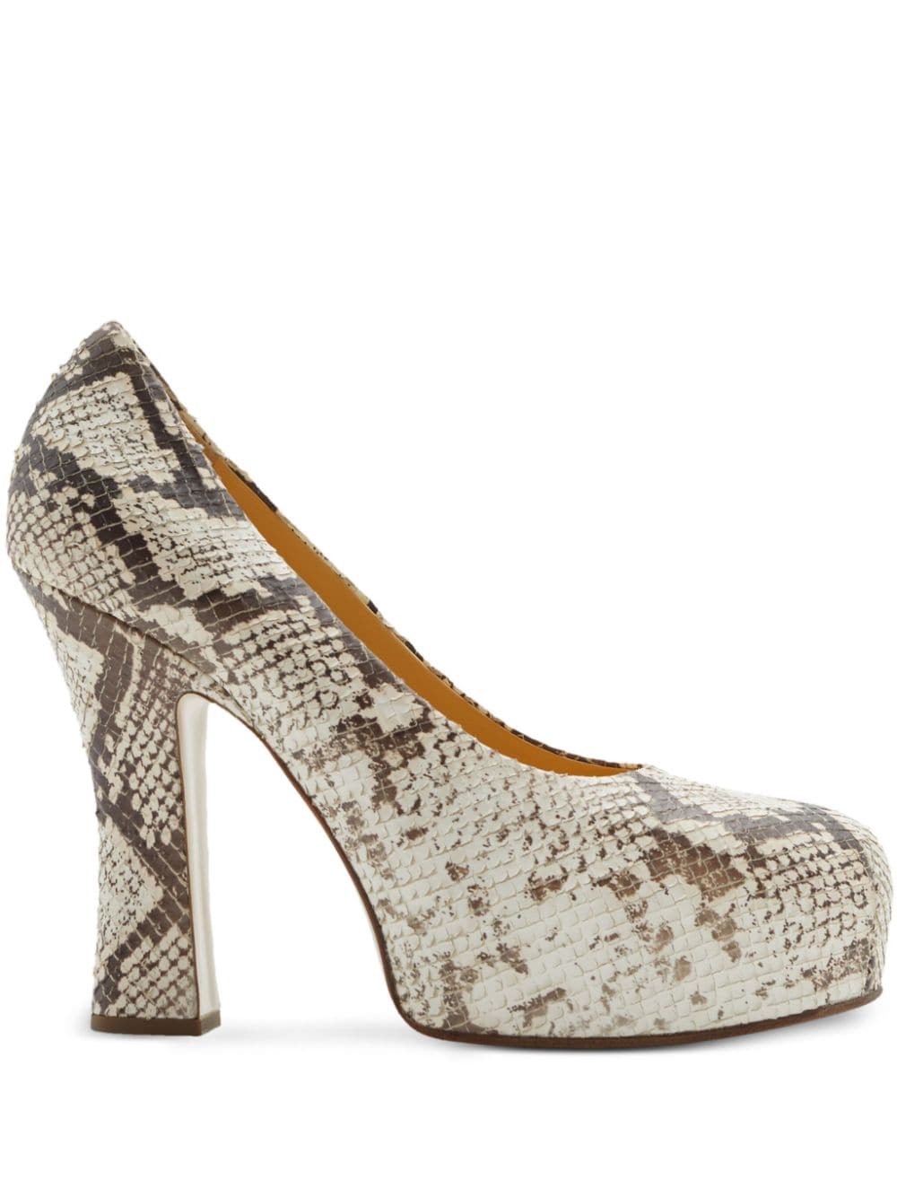 Burberry Arch Pumps mit Python-Print 130mm - Nude von Burberry