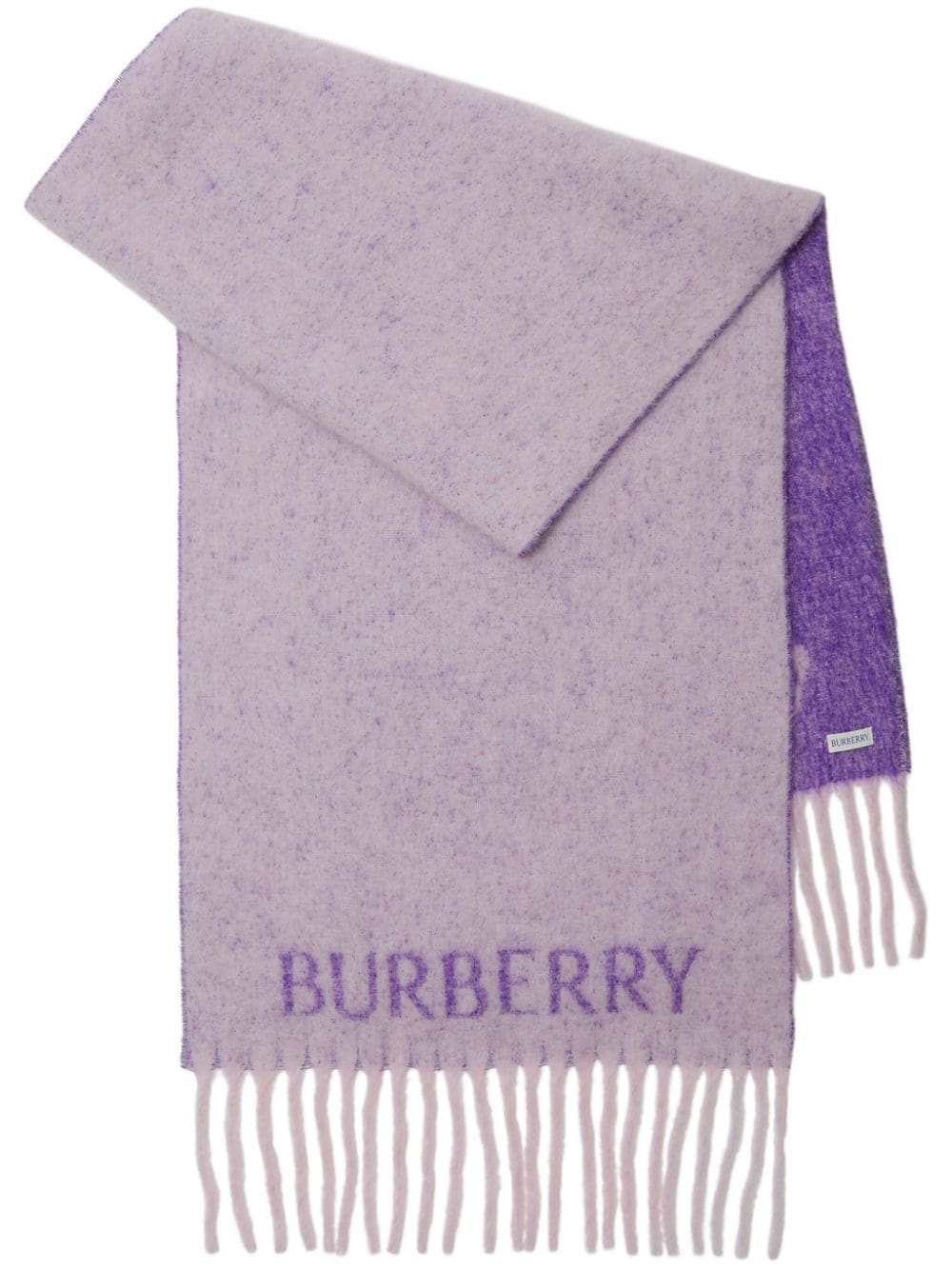 Burberry Schal aus Alpakawolle mit Ritteremblem - Violett von Burberry