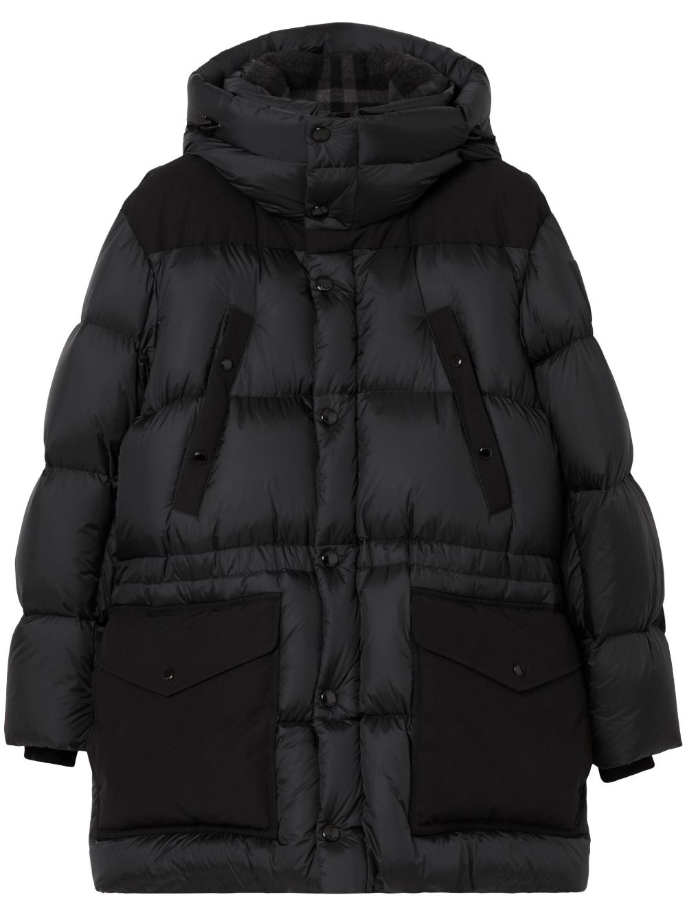 Burberry Gefütterte Jacke mit Logo-Gravur - Schwarz von Burberry