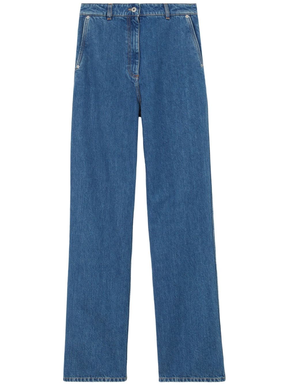 Burberry Gerade High-Waist-Jeans - Blau von Burberry