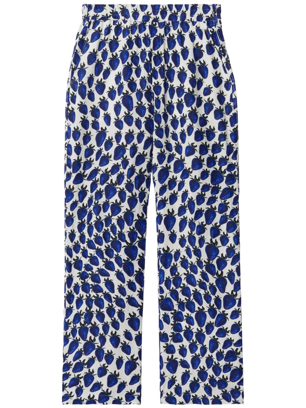 Burberry Gerade Hose mit Erdbeer-Print - Weiß von Burberry