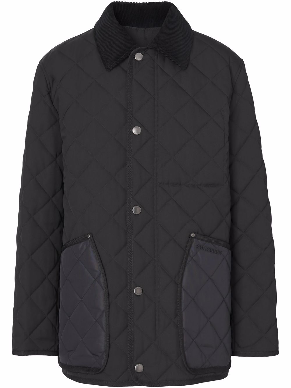 Burberry Gesteppte Jacke mit Cordkragen - Schwarz von Burberry