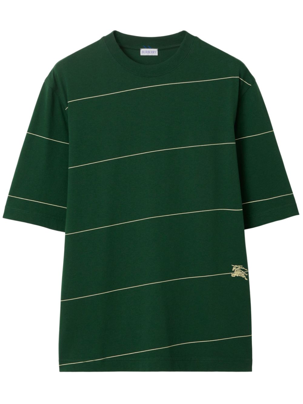 Burberry Gestreiftes T-Shirt - Grün von Burberry