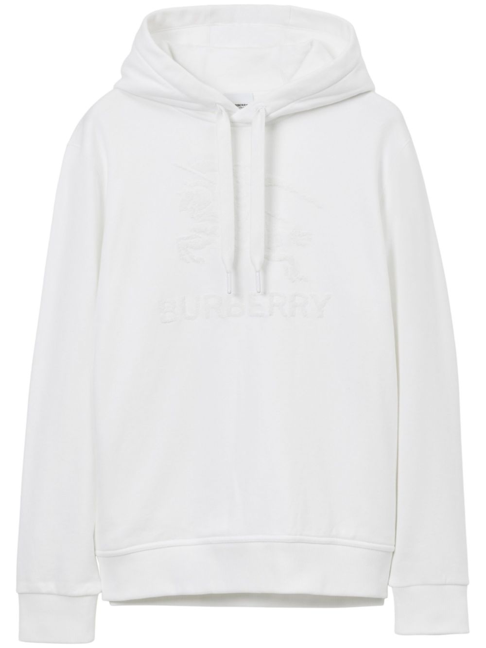 Burberry Hoodie mit beflocktem Logo - Weiß von Burberry