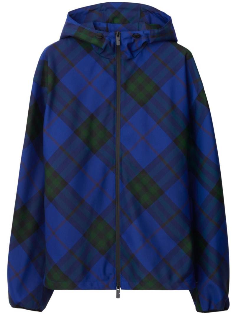 Burberry Kapuzenjacke mit House Check - Blau von Burberry