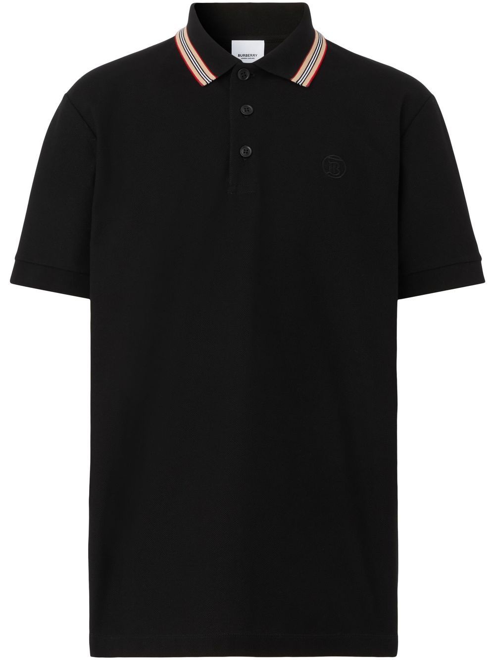 Burberry Poloshirt mit Icon-Streifen - Schwarz von Burberry