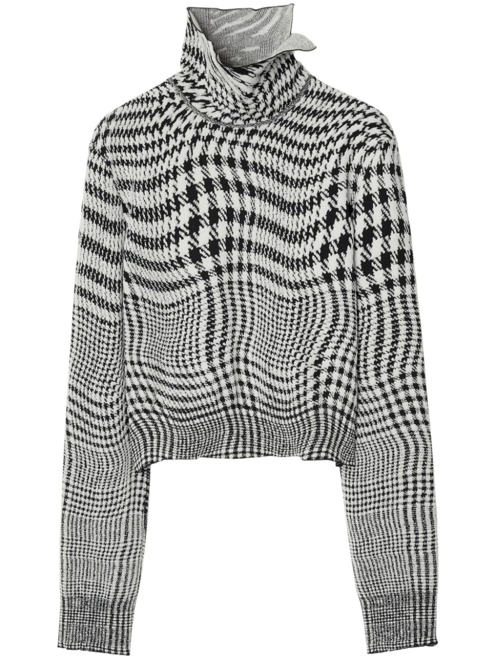 Burberry Jacquard-Pullover mit Hahnentrittmuster - Schwarz von Burberry