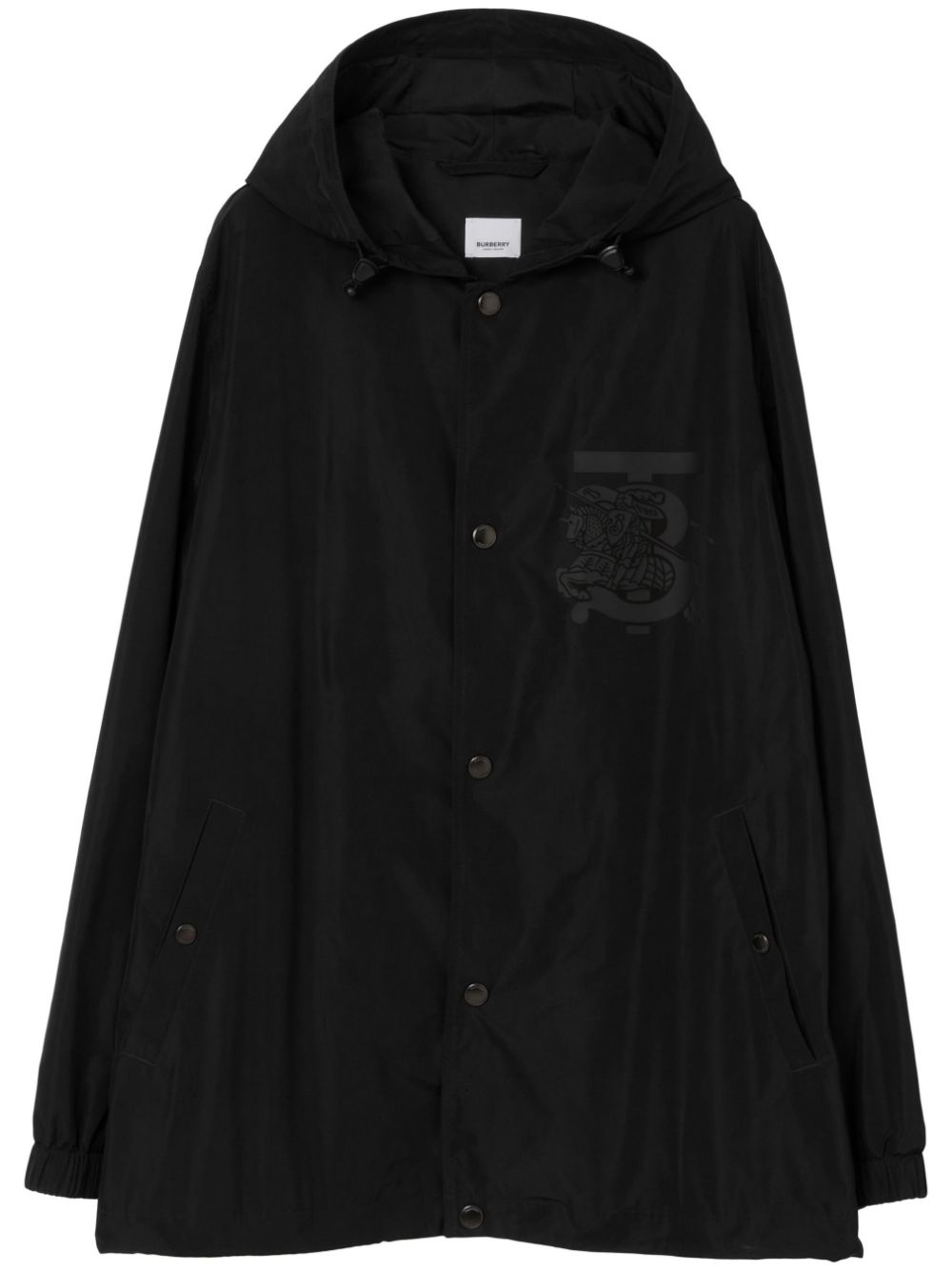 Burberry Kapuzenjacke mit Logo-Print - Schwarz von Burberry