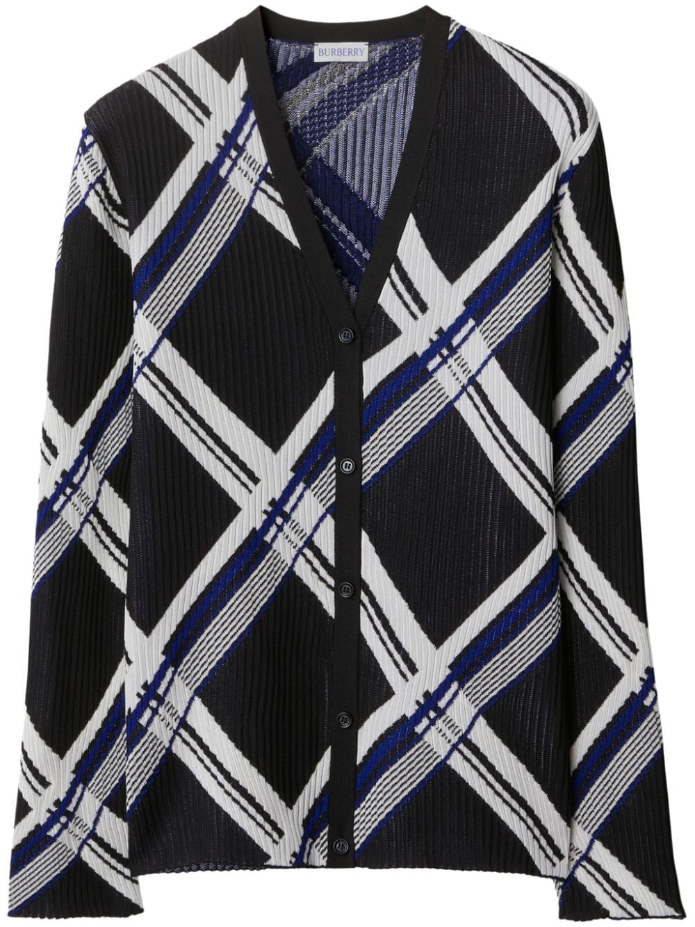 Burberry Karierter Jacquard-Cardigan - Schwarz von Burberry