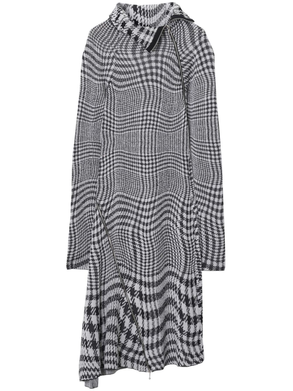 Burberry Kleid mit Hahnentrittmuster - Schwarz von Burberry