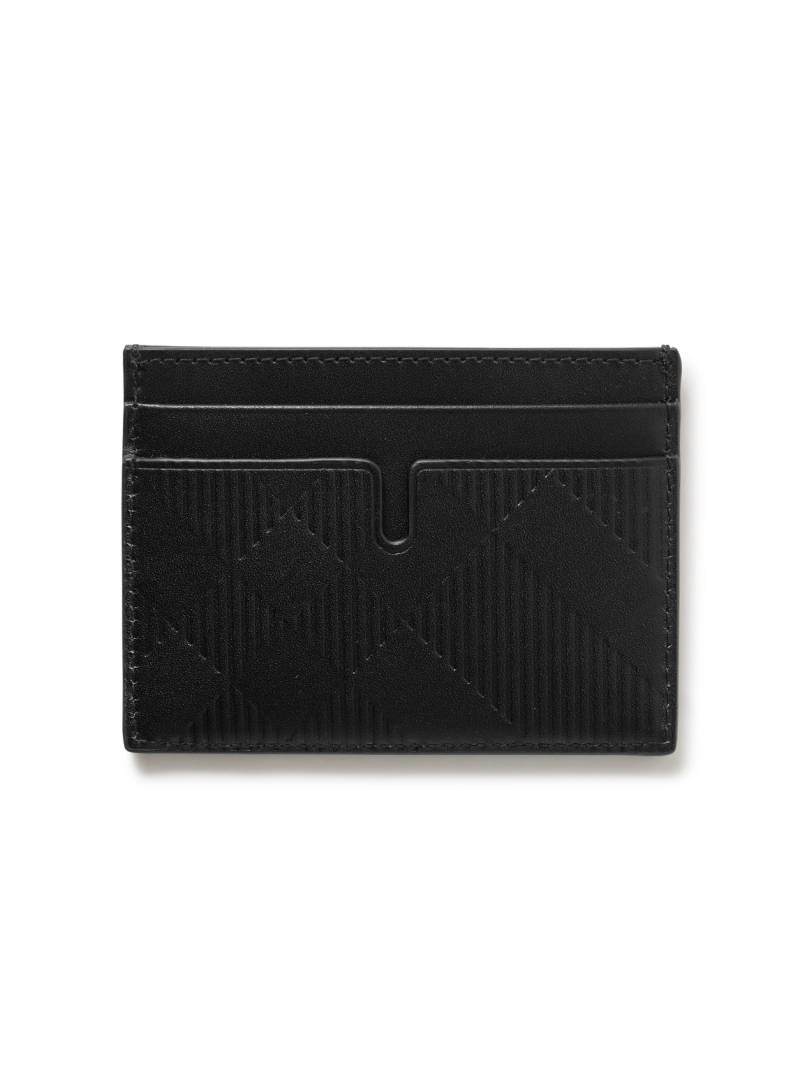 Burberry - Logo-Embossed Leather Cardholder - Men - Black von Burberry