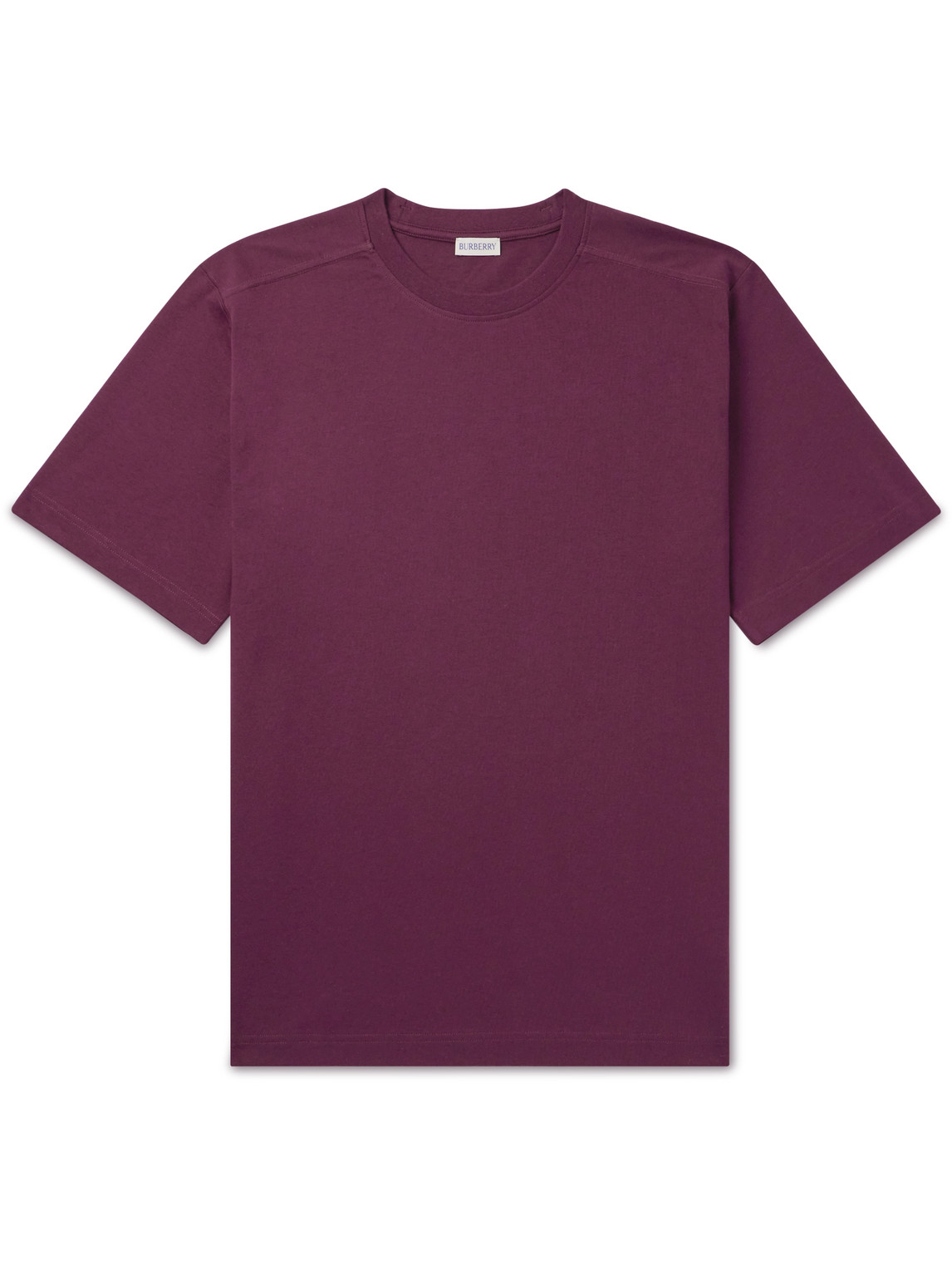 Burberry - Logo-Embroidered Cotton-Jersey T-Shirt - Men - Purple - M von Burberry