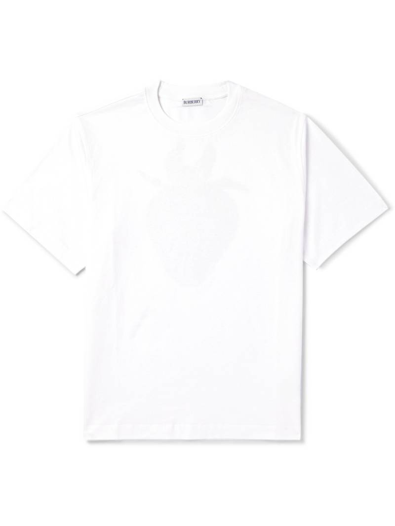 Burberry - Logo-Print Cotton-Jersey T-Shirt - Men - White - S von Burberry