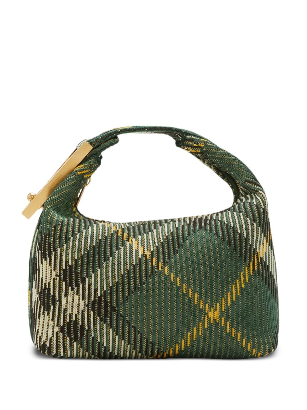 Burberry Mittelgroße Peg Schultertasche mit Karomuster - Grün von Burberry