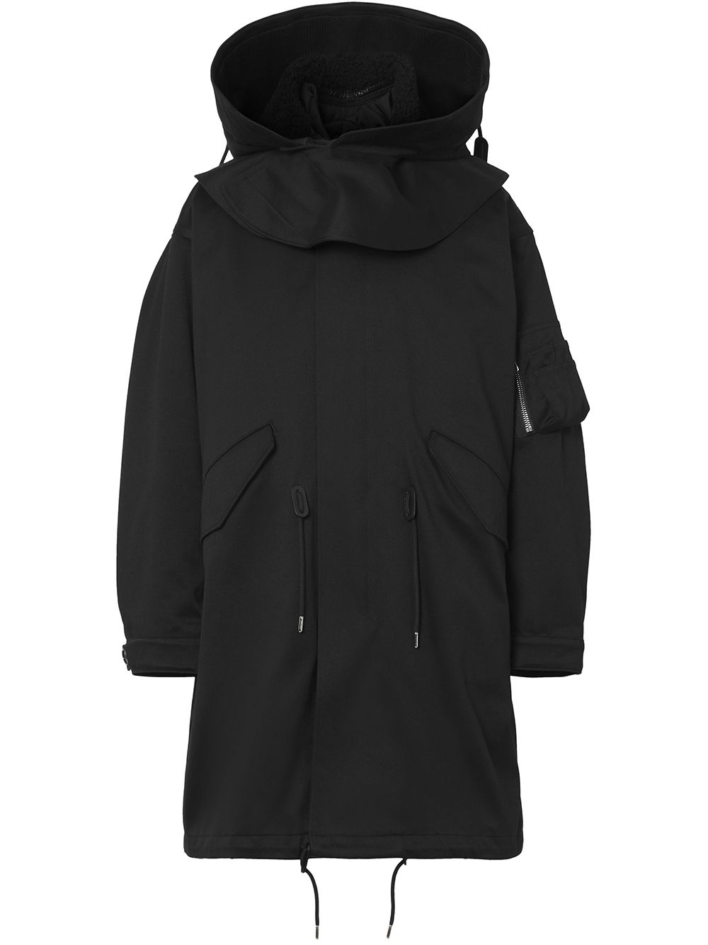 Burberry Parka mit Logo-Print - Schwarz von Burberry