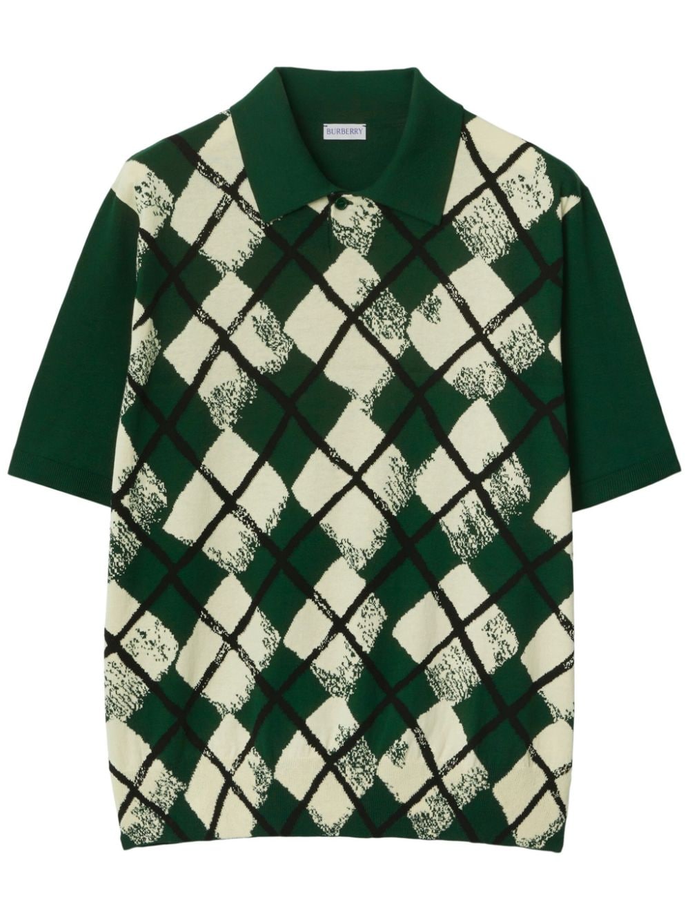 Burberry Poloshirt mit Argyle-Muster - Grün von Burberry