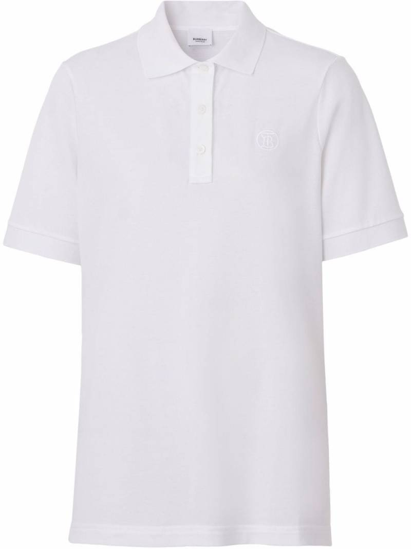 Burberry Poloshirt mit TB-Monogramm - Weiß von Burberry