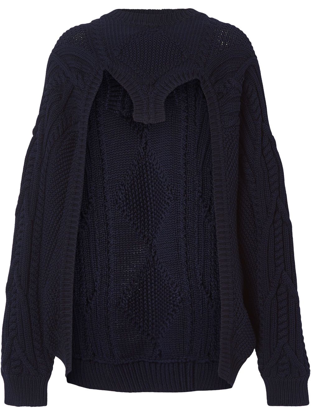 Burberry Pullover mit Zopfmuster - Blau von Burberry