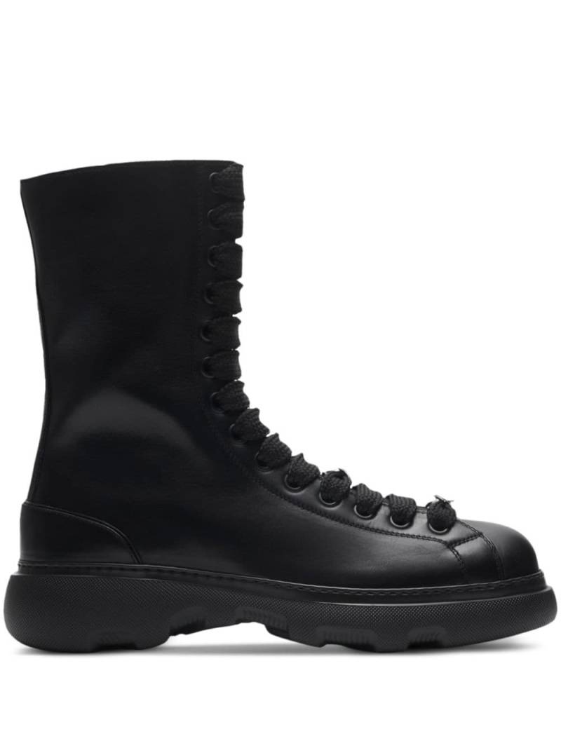 Burberry Ranger Lederstiefel - Schwarz von Burberry