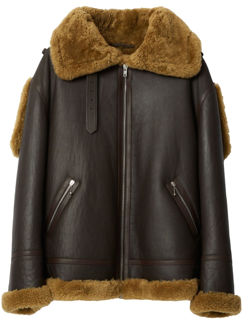 Burberry Pilotenjacke mit Shearling - Braun von Burberry