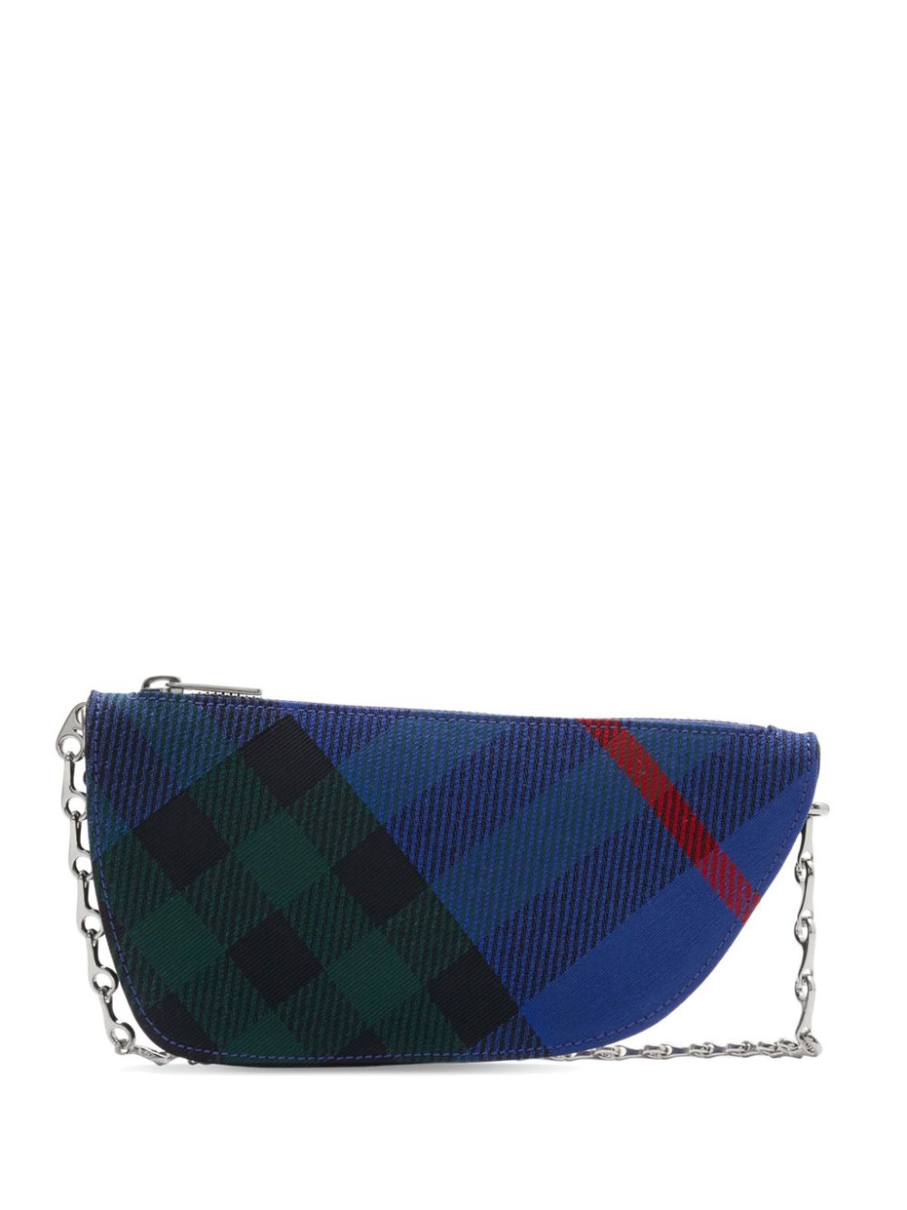 Burberry Shield Mini-Tasche mit Karomuster - Blau von Burberry